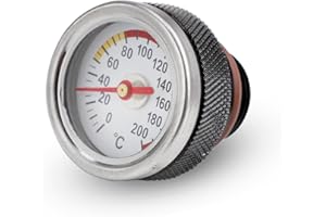 DIIOOMIEEU M20x1.5 Oil Temp Temperature Gauge Filler Caps for Motorcycle 0-200℃ Gauge Engine Valves Caps