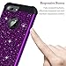 Petocase Compatible iPhone 8 Plus Case/iPhone 7 Plus Case, Luxury Sparkle Glitter Shockproof Full-Body Protective Hybrid Cover for 5.5” Apple iPhone 6+/6s+/7+/8+ - Purple Bling/Black