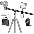 TARION Tripod Extension Arm Horizontal Centre Column Boom 12.6" Extender 360° Rotatable Aluminum Alloy Swivel Lock with Counterweight Sandbag for Overhead Photography and Filming VB-03