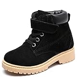 DADAWEN Boy's Girl's Classic Waterproof Leather Fur
