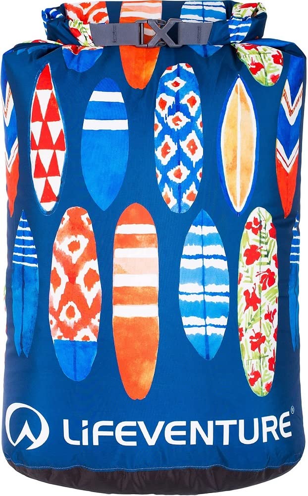Lifeventure Waterproof Print Dry Bags 25 Litre Dry Sacks Waterproof Bags for Kayaking Rafting Boating Hiking Camping Travel Fishing Sea Swimming Paddleboarding Boat Dry Bags