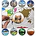 LA ARONET Scratch Off World Map – World Poster with Colorful Countries - Travel Tracker Map for World Travelers (Extra Large Map in Standard Poster Size 22.375in X 34in) Detailed Cartography Map