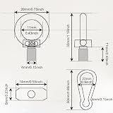 Adiwo 6 Pcs Awning Rail Stoppers 6mm Stainless Steel Carabiners Kit view 2