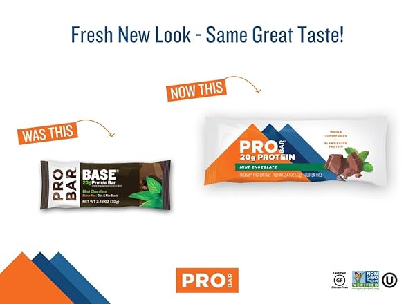 PROBAR ORGANIC MINT CHOCOLATE CORE BAR CASE, 2.46 OUNCE (PACK OF 12)