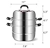 Stainless Steel Steamer Pot - 2-Tier Food Steamer For Vegetables, Seafood & Dumplings