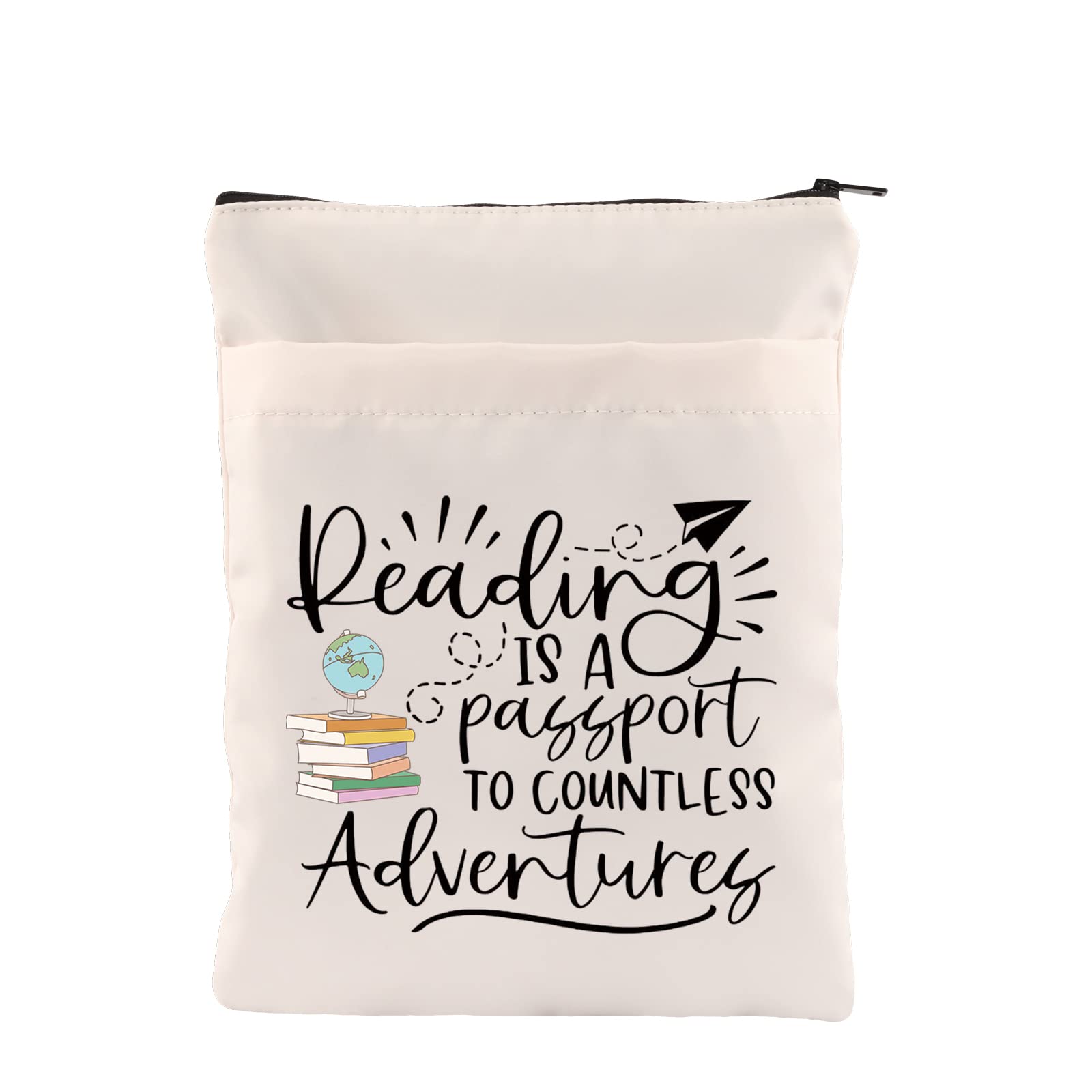 Book Lover Book Sleeve Literary Themed Reading Pouch Gifts for Bookworm