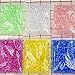 YUEAON 12 Pack Colorful Slushie Fishbowl Beads with 1000pcs Mixed Slices for Slime Making kit Colorful Vase Filler Beads Kids Crafts(12ounce,12colors)