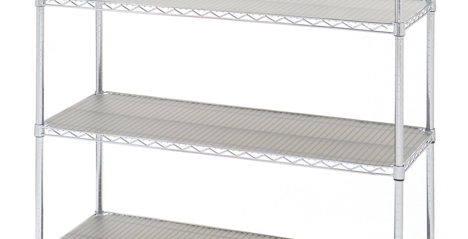 Seville Classics 2 Individual Smoke Gray Shelf Liners, Designed to Fit 30" x 14" Wire Shelves,