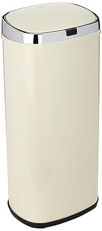 Morphy Richards Quadratischer Sensor-Mülleimer, metall, cremefarben, 50 L