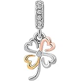 SBI Jewelry Lucky Four Leaf Clover Charm for Bracelet Compatible with Pandora Bracelets Dangle Good Luck Charms for Women Jewlery