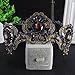 FUMUD Luxury Vintage Gold Wedding Crown Alloy Bridal Tiara Baroque Queen King Crown Purple Crystal Tiara Crown