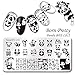 BORN PRETTY 4Pcs Nail Stamping Plate Valentine's Day manicuring Nail Art Image Template DIY Decoration with 2Pcs BORN PRETTY Scrapers for Gift