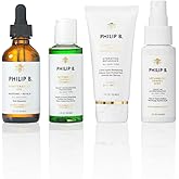 Philip B. 4 Step Discovery Kit - Includes Peppermint Avocado Shampoo, Rejuvenating Oil, Detangling Toning Mist & Lightweight Deep Conditioner, 2 fl oz Each