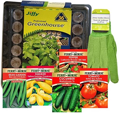 Jiffy Greenhouse Vegetable Seed Starting Kit, 7 Items
