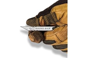 Milspin Rhino Bar EDC Stainless Steel Mini Pry Bar Multi tool Keychain with Screw Driver, Box Opener and Minimalist Tool Features, Made in The USA