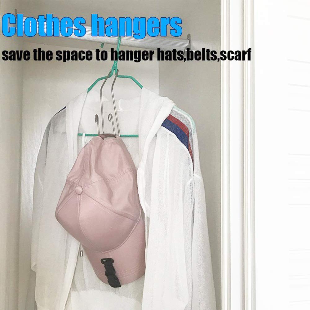 EldHus 4-Pack Car Hooks, Truck Vehicle Back Seat Headrest Hanger Holder Hook for Bag Purse Cloth Coat Grocery (Metallic)