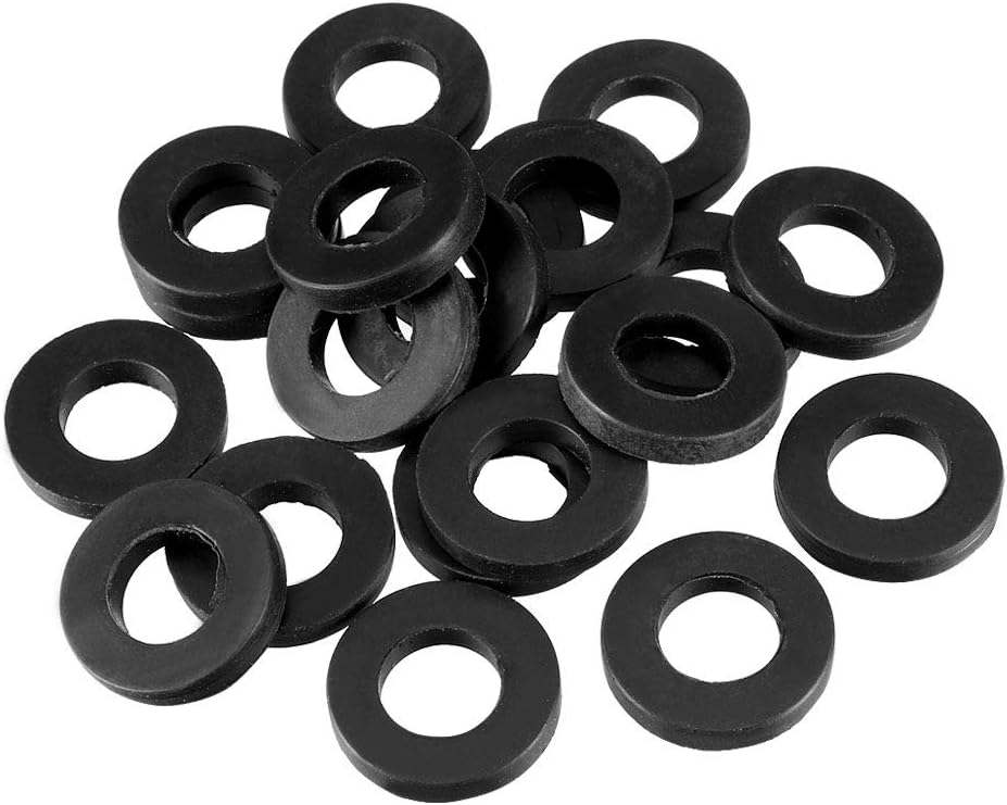 uxcell Rubber Flat Washers 19mm OD 10mm ID 3mm Thickness
