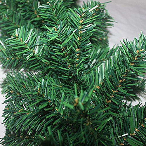 Uheng 9 Foot 10 Inch Christmas Decorations Christmas Garland Green Artificial Wreath Spruce Xmas Tree Fir Vine Thick Floral Xmas Hanging Ornaments for Mantel Stairs Wall Front Door Room