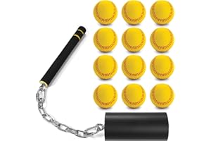 JUJINGYANG Baseball Softball Swing Trainer Bat, Baseball Hitting Trainer with 12PCS Training Balls, [New Upgrade] [Durable Tr