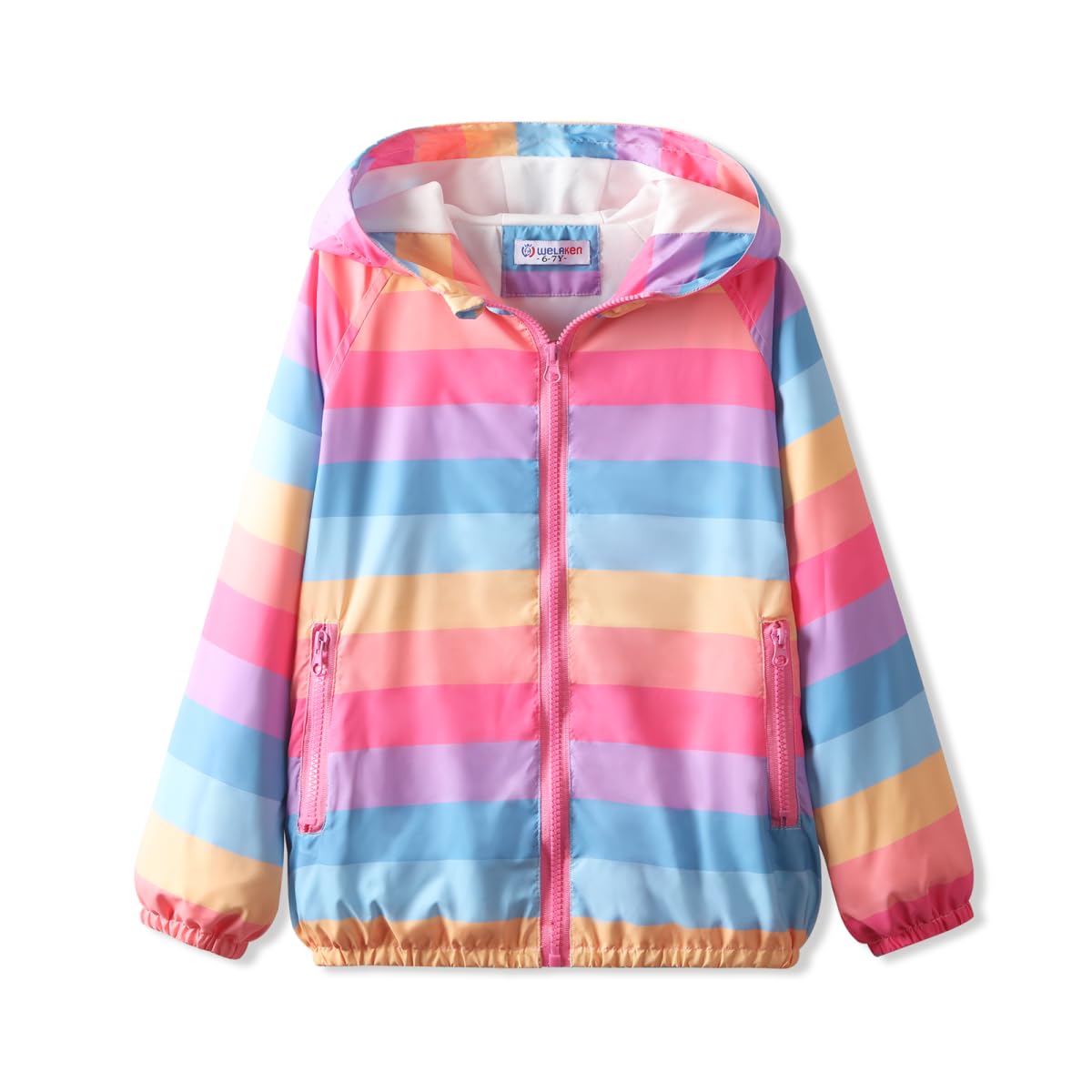 Photo 1 of WELAKEN Lightweight Jacket for Girls Kids & Toddler II Girls'Print Water-Resistant Jacket