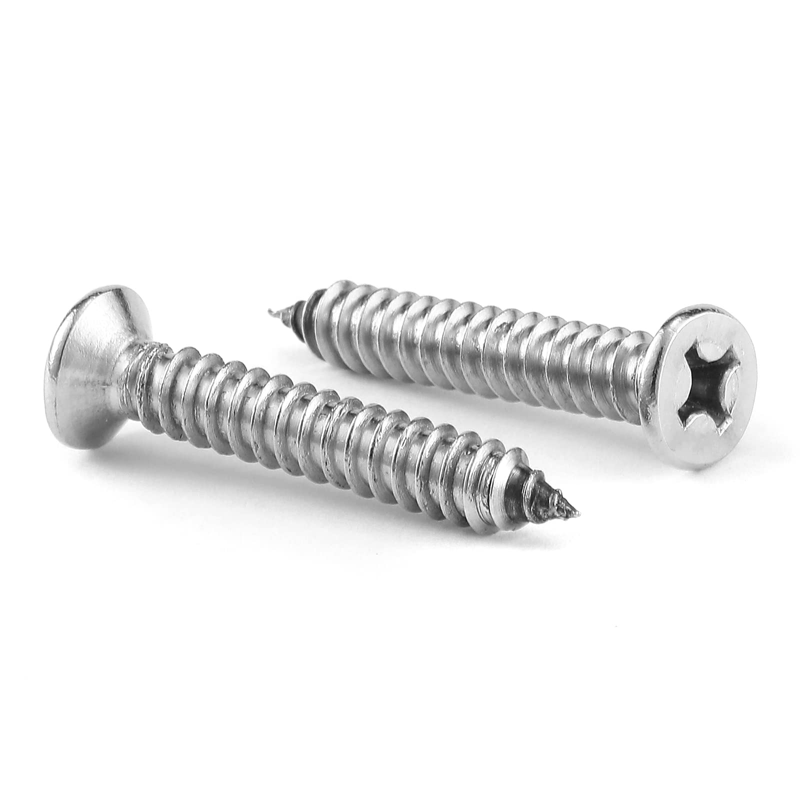 Photo 1 of #6 x 1" Wood Screw 100Pcs 18-8 (304) Stainless Steel Screws Flat Head Phillips Fast Self Tapping Drywall Screws by SG TZH
