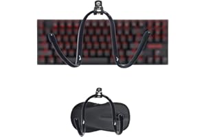 AUXPHOME 2 Pack Universal Keyboard and Mouse Wall Mount Storage Organizer, Keyboard & Mouse Wall Clip Wall Hanger Wall Display Storage Holder Keyboard Stand - No Keyboard No Mouse - No Falling