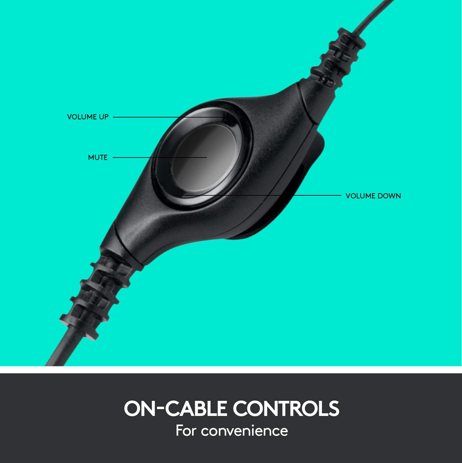 Logitech H390 Wired Headset, Stereo Headphones with NoiseCancelling