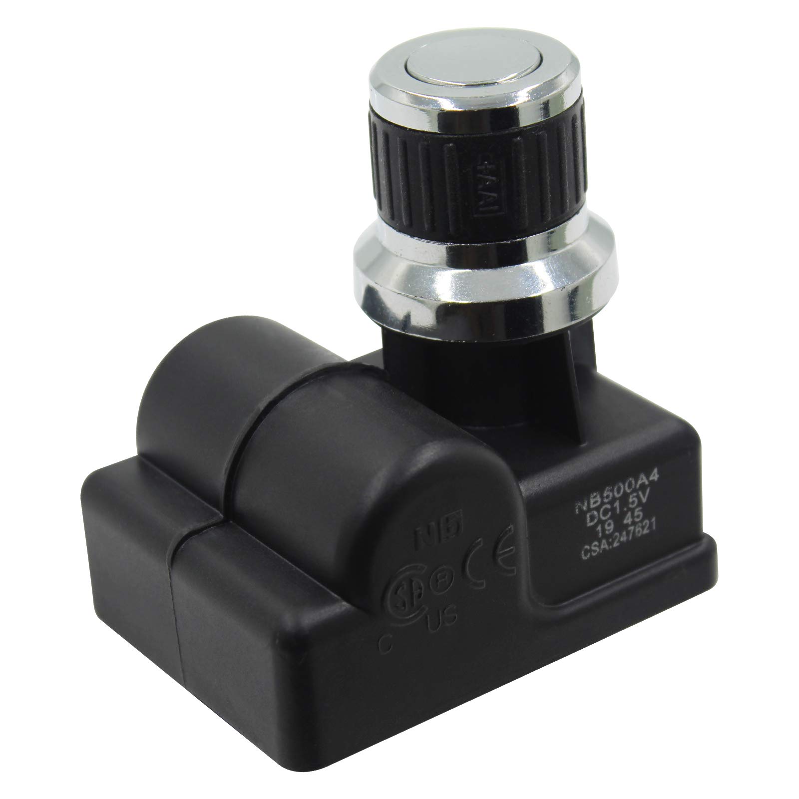 MCAMPAS Upgraded Silver Cap 4 Outlets AA Battery