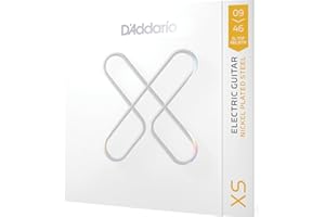 D'Addario Electric Guitar Strings, XS Nickel Coated, XSE0946 09-46, Super Light Top/Regular Bottom Gauge 09-46, 6-String Set,