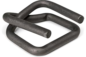 ESK Packaging 3/4" Strapping Buckle – Reusable Heavy-Duty Self Locking Phosphate Coated Wire Buckles for Cord Strapping, 100/Case