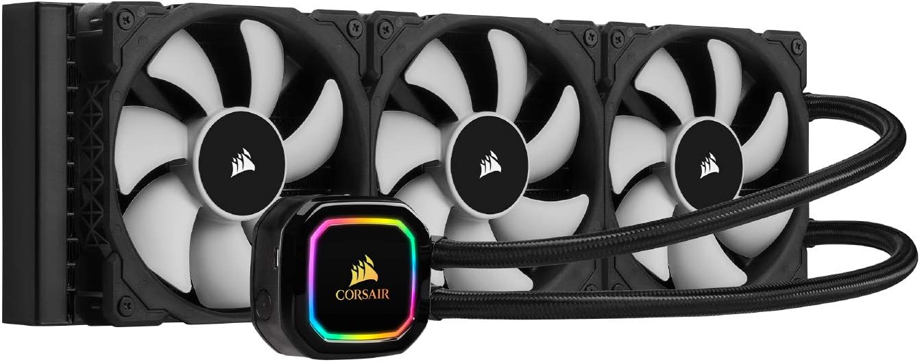 Corsair iCUE H150i RGB Pro XT, 360mm Radiator, Triple 120mm PWM Fans, Advanced RGB Lighting and Fan Control with Software, Liquid CPU Cooler