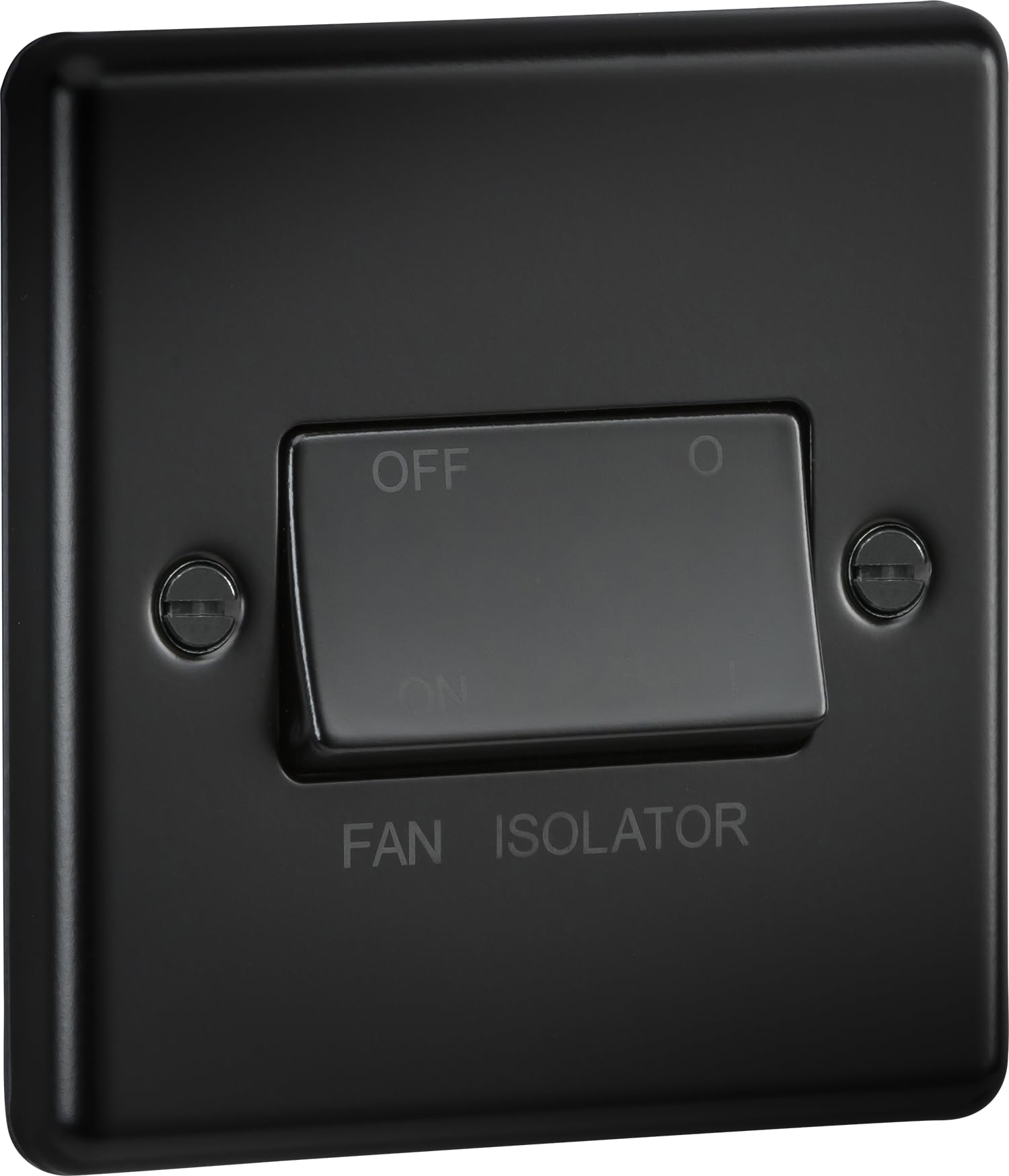 Knightsbridge 10AX 3 Pole Fan Isolator Switch - Matt Black
