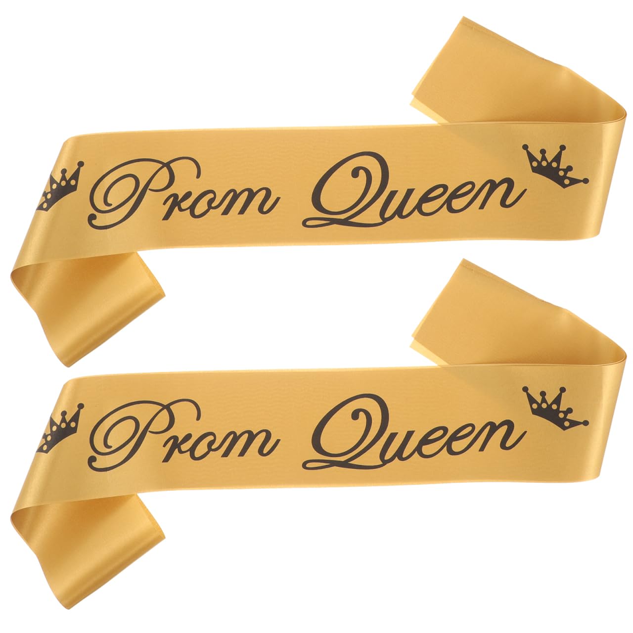 Amosfun Prom King Queen Sash Large Satin Etiquette Belt for Graduation Party Halloween Costume Dress-up Accessories 31G 31In Length