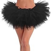 Tutus for Women 5 Layered Adult Tutu Skirts for Women Halloween Tutu for Womens 80s Costume Womens Fully Skirt Tulle Skirt
