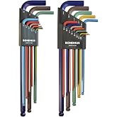 Bondhus 69600 Ball End Double Pack L-Wrench Set with ColorGuard, 13 Piece