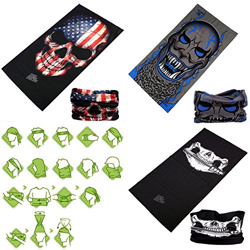 EKLOEN 12PCS/9PCS/6PCS Multifunctional Headband Scarf Bandana Headwrap Mask for Men and Women Magic Scarf for Sport and Casual - Thumbnail 2