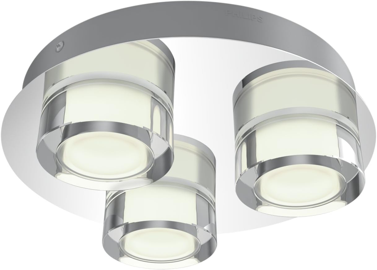 Philips Mybathroom Resort LED Ceiling Light, Metal, 4.5 W, Chrome
