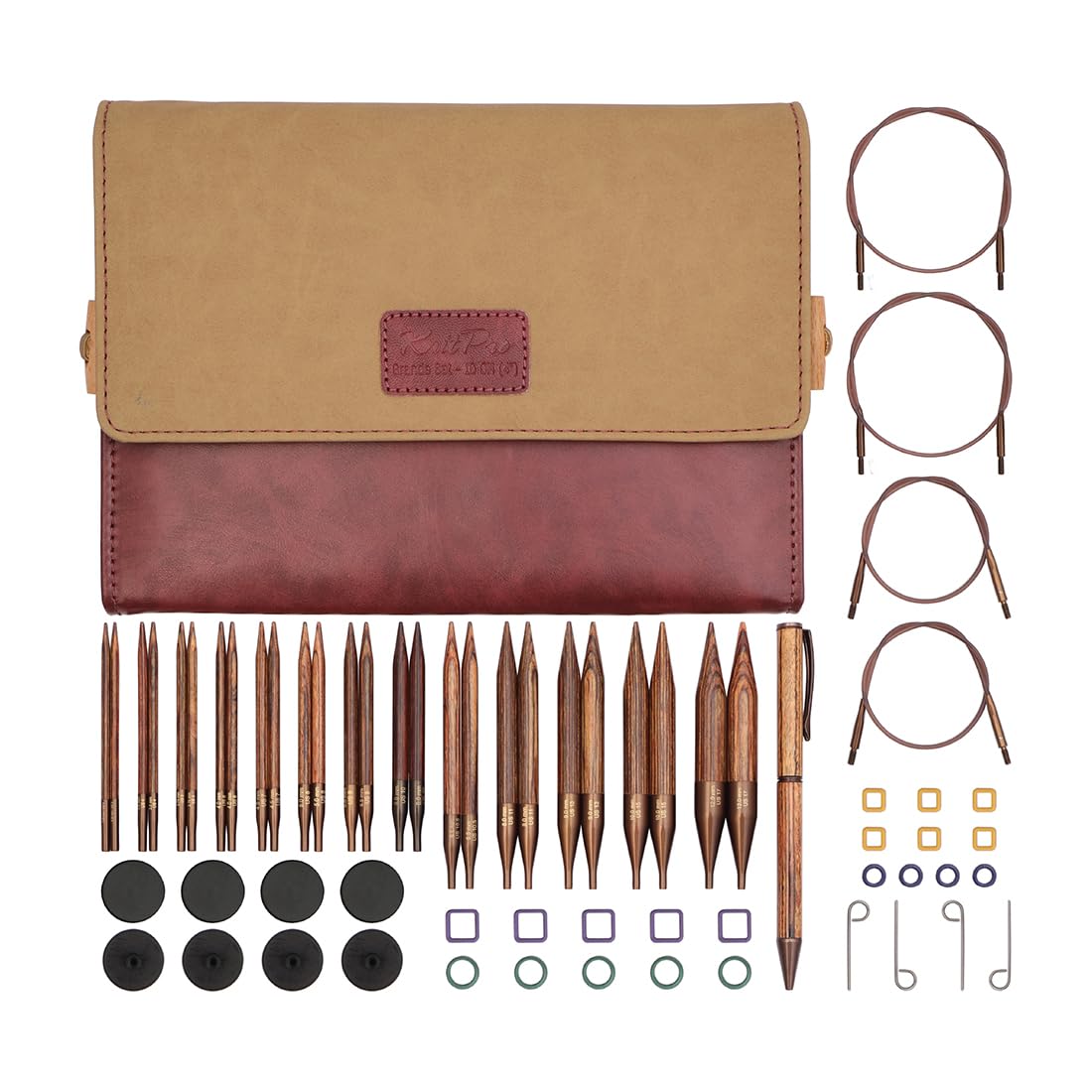 KnitPro Ginger Grande Interchangeable Needle Set 4" (10cm) | 13 Sizes (3.25mm to 12mm)