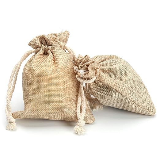 Decoración para bodas Saco de lino Candy Organizador Boda ...