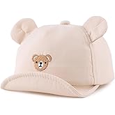 MniJiza Baby Baseball Cap Toddler Sun Hat Infant Summer Hats Baby Boys Girls Cotton Bear Ear Caps