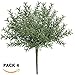 BESTTOYHOME 4 Pcs Artificial Rosemary Plants Fake Rosemary Greenery Leaves Bushes Evergreen Shrubs Spray in Green - 9.85