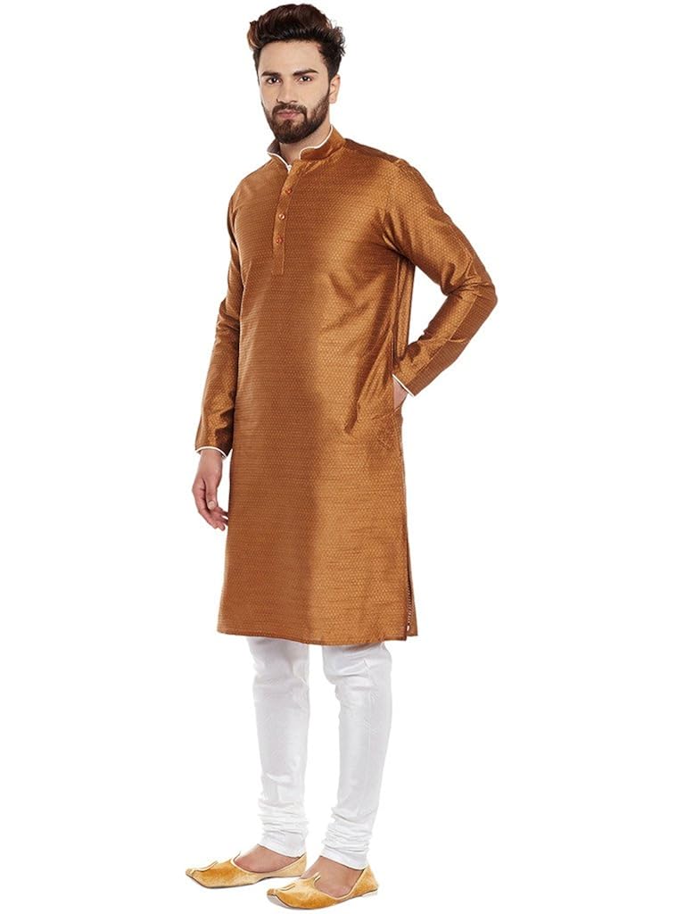 larwa men's wedding kurta pyjama set with flower print