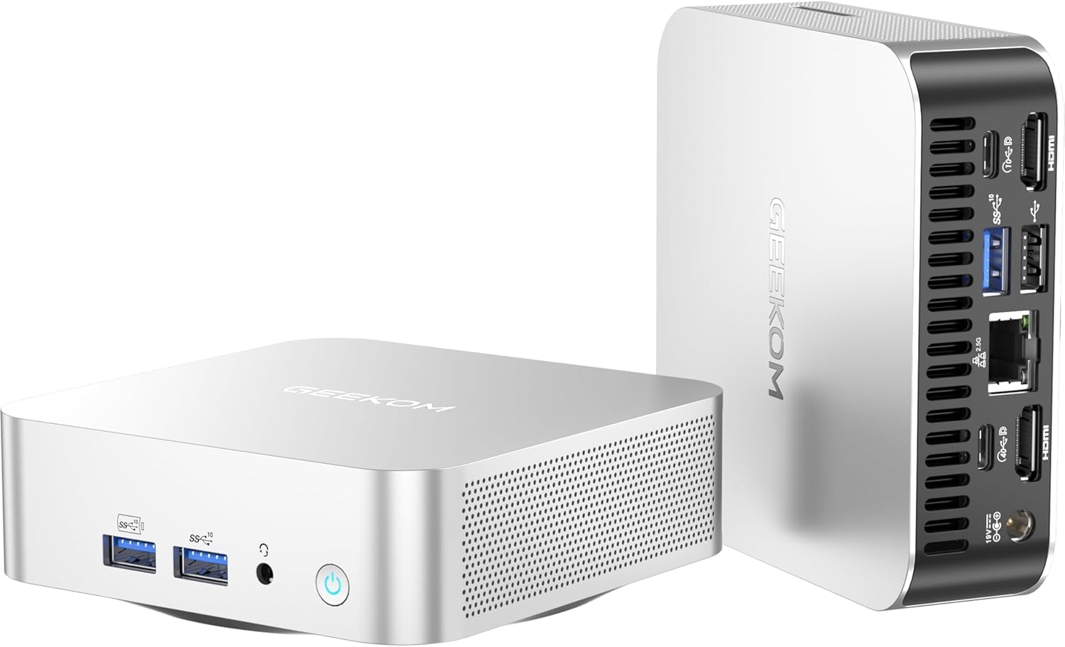 GEEKOM A8 [Die besten Office Mini-PCs] mit AMD Ryzen 7 8745HS(3-Jahren-Garantie), 16GB DDR5 & 1TB SSD Windows 11 Pro Mini Computer, AMD Radeon 780M | 6X USB | 8K | für Homeoffice