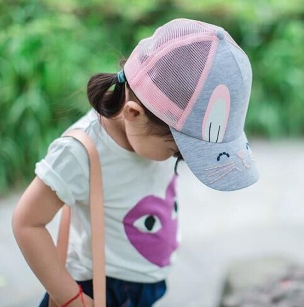 Baonmy Toddler Girls Baseball Cap Mesh Breathable for Outdoor Kids