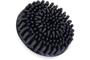 Game Envy Weighted Paint Brush Cleaner and Scrubber - Soft & Safe Silicone. Clean Art, Oil Painting, Acrylic, Watercolor and Makeup Brushes. Fits In Mugs, Mason Jars and More - Black