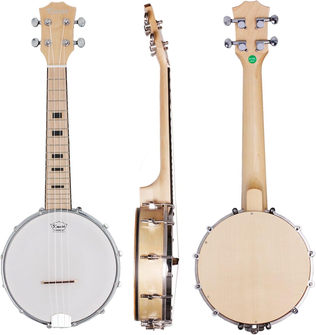 Kmise Banjo Ukulele 4 String Concert Banjos Maple Body Aquila String