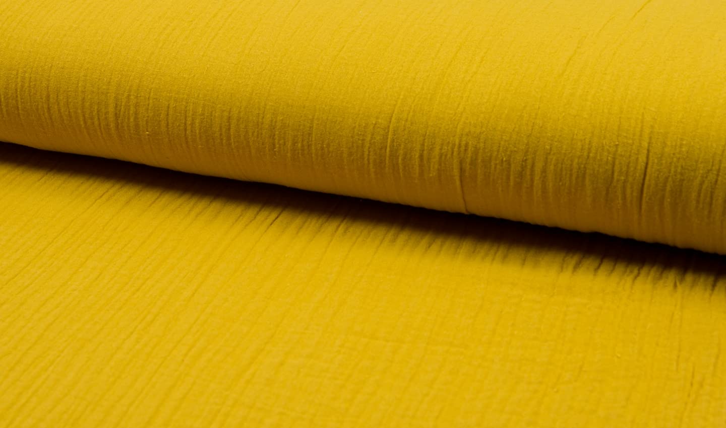 Bambino Double Gauze Muslin Fabric Material Curry, 1Mtr - 140cm x 100cm