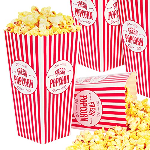 Stock Your Home 46 Oz Popcorn Containers (50 Count) Greaseproof Classic