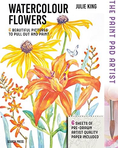 The Paint Pad Artist: Watercolour Flowers: 6 beautiful pictures to pull out and paint