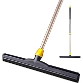 Yocada Floor Squeegee Scrubber Adjustable Telescopic Pole Heavy Duty 54.3" | Household Broom EVA Foam Blade for Garage Courtyard Shower Bathroom Floor Marble Glass Tile Water Foam Cleaning